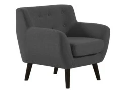 Fauteuil En Tissu Anthracite SERTI -Deco.fr Soldes Boutique fauteuil 8698629