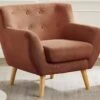 Fauteuil En Tissu Orange SERTI II
