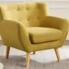 Fauteuil En Tissu Jaune SERTI II 4 Fauteuil En Tissu Jaune SERTI II -Deco.fr Soldes Boutique fauteuil 8700365