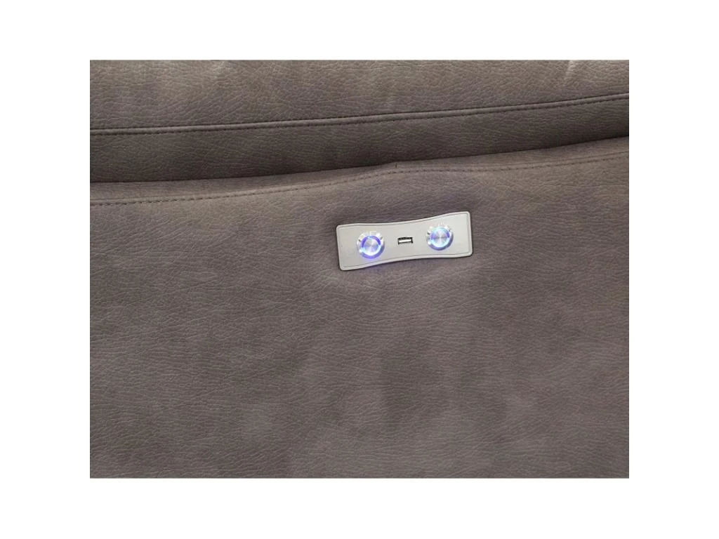 Fauteuil Relaxation Motorisé En Tissu Suédine Taupe Doux - CLARA 4 Fauteuil Relaxation Motorisé En Tissu Suédine Taupe Doux - CLARA – Image 4