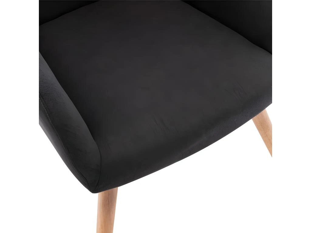 MALMO - Fauteuil Scandinave Tissu Gris Foncé Pieds Bois 4 MALMO - Fauteuil Scandinave Tissu Gris Foncé Pieds Bois – Image 4