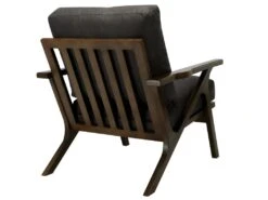 ALAN - Fauteuil Lounge Vintage Marron Foncé Et Bois Teinté Noyer 7 ALAN - Fauteuil Lounge Vintage Marron Foncé Et Bois Teinté Noyer -Deco.fr Soldes Boutique fauteuil 8915975