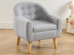 Fauteuil Pour Enfant En Tissu Gris CASORLA -Deco.fr Soldes Boutique fauteuil 9018479