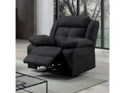 FABARES - Fauteuil Relax Manuel Tissu Gris -Deco.fr Soldes Boutique fauteuil 9165045