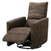 ERBA - Fauteuil Relax Manuel PushBack Tissu Marron Grisé -Deco.fr Soldes Boutique fauteuil 9165075