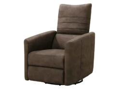 ERBA - Fauteuil Relax Manuel PushBack Tissu Marron Grisé -Deco.fr Soldes Boutique fauteuil 9165081