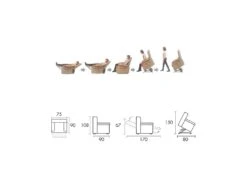 ZAMORA - Fauteuil Releveur Tissu Gris Foncé -Deco.fr Soldes Boutique fauteuil 9165103