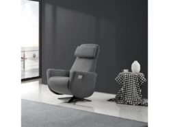 GALAXIE - Fauteuil Relax Electrique Tissu Gris -Deco.fr Soldes Boutique fauteuil 9165321