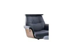 OBANOS - Fauteuil Inclinable + Repose-Pieds Gris Bleu -Deco.fr Soldes Boutique fauteuil 9165359