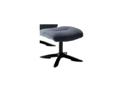 OBANOS - Fauteuil Inclinable + Repose-Pieds Gris Bleu -Deco.fr Soldes Boutique fauteuil 9165361