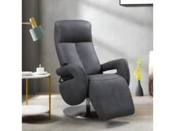 ROSARIO - Fauteuil Relax Electrique Cuir Gris Foncé 7 ROSARIO - Fauteuil Relax Electrique Cuir Gris Foncé -Deco.fr Soldes Boutique fauteuil 9165369