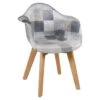 Fauteuil Enfant Patchwork Bleu Gris Ostaria - Bleu Gris -Deco.fr Soldes Boutique fauteuil 9173359