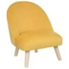 Fauteuil Pour Enfant En Tissu Jaune Et Pieds En Bois De Pin -Deco.fr Soldes Boutique fauteuil 9173365