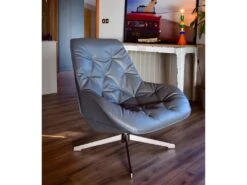 TREK - Fauteuil Moderne Aspect Cuir Gris -Deco.fr Soldes Boutique fauteuil 9173421