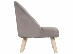 Fauteuil Pour Enfant En Tissu Marron Et Pieds En Bois De Pin -Deco.fr Soldes Boutique fauteuil 9173627