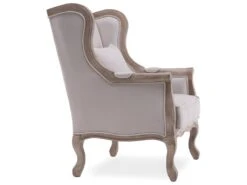 Fauteuil Bergère Theodore à Oreilles Style Louis XV Tissu Beige 6 Fauteuil Bergère Theodore à Oreilles Style Louis XV Tissu Beige -Deco.fr Soldes Boutique fauteuil 9175435