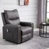 Fauteuil Releveur De Massage électrique Fauteuil De Relaxation Inclinable Avec Repose-pied Télécommande Revêtement Synthétique Tissu 86 X 92,5 X 104 Gris -Deco.fr Soldes Boutique fauteuil 9474947