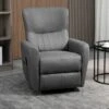 Fauteuil De Relaxation Inclinable 8 Points De Massage Repose-pied Ajustable Microfibre Polyester Gris -Deco.fr Soldes Boutique fauteuil 9474977