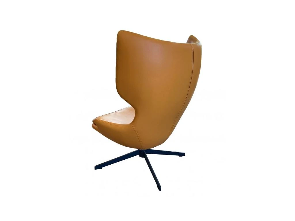 TORINI - Fauteuil Rotatif Aspect Cuir Jaune 4 TORINI - Fauteuil Rotatif Aspect Cuir Jaune – Image 4