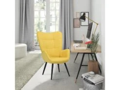 Fauteuil De Salon Canapé 1 Place Avec Un Revêtement En Tissu, Des Accoudoirs Rembourés Et Des Pieds En Bois Massif Métal 7 Fauteuil De Salon Canapé 1 Place Avec Un Revêtement En Tissu, Des Accoudoirs Rembourés Et Des Pieds En Bois Massif Métal -Deco.fr Soldes Boutique fauteuil 9486433