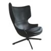 TORINI - Fauteuil Rotatif Aspect Cuir Noir -Deco.fr Soldes Boutique fauteuil 9486501
