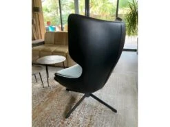 TORINI - Fauteuil Rotatif Aspect Cuir Noir -Deco.fr Soldes Boutique fauteuil 9486505