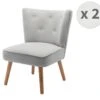 MALCOLM - Fauteuil Scandinave Tissu Gris Clair Pieds Bois(x2) 16 MALCOLM - Fauteuil Scandinave Tissu Gris Clair Pieds Bois(x2) -Deco.fr Soldes Boutique fauteuil 9486625