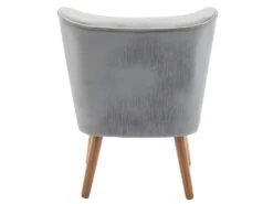 MALCOLM - Fauteuil Scandinave Tissu Gris Clair Pieds Bois(x2) -Deco.fr Soldes Boutique fauteuil 9486629