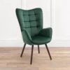 Fauteuil Scandinave Chaise De Canapé De Loisirs Rétro Pour Salon Salle à Manger Bureau Avec Un Revêtement En Velours, Accoudoirs Rembourés Et Des Pieds En Bois Massif, Vert, 66x71x110cm 13 Fauteuil Scandinave Chaise De Canapé De Loisirs Rétro Pour Salon Salle à Manger Bureau Avec Un Revêtement En Velours, Accoudoirs Rembourés Et Des Pieds En Bois Massif, Vert, 66x71x110cm -Deco.fr Soldes Boutique fauteuil 9487293
