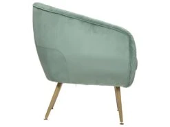 Fauteuil En Velours Vert Céladon Plissé Et Pieds En Métal Doré -Deco.fr Soldes Boutique fauteuil 9488181