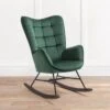 Fauteuil à Bascule Allaitement Rétro Chaise Loisir Et Repos En Velours Avec Pieds En E' Bois Métal Pour Salon, Chambre, Massif, Vert, 66x84x97cm 11 Fauteuil à Bascule Allaitement Rétro Chaise Loisir Et Repos En Velours Avec Pieds En E' Bois Métal Pour Salon, Chambre, Massif, Vert, 66x84x97cm -Deco.fr Soldes Boutique fauteuil 9491117