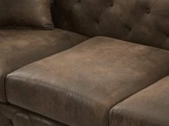 Fauteuil Chesterfield En Microfibre Aspect Cuir Vieilli EDWINA 15 Fauteuil Chesterfield En Microfibre Aspect Cuir Vieilli EDWINA -Deco.fr Soldes Boutique fauteuil 9758991