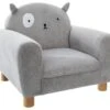 Fauteuil Oreilles Chat Coloris Gris - L. 52 X L. 44 X H. 43 Cm -Deco.fr Soldes Boutique fauteuil 9997489