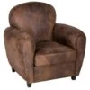 Fauteuil En Mousse PU Coloris Marron - Longueur 81 X Profondeur 86 X Hauteur 81 Cm -Deco.fr Soldes Boutique fauteuil 9999267