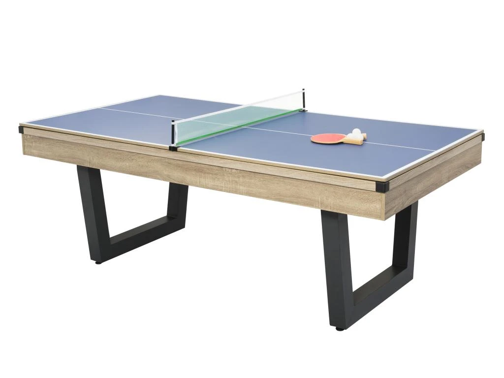 Table Transformable - Billard & Ping-pong - Coloris Naturel Clair Et Noir - L213,4 X P111,8 X H78,5 Cm - MELIAN 5 Table Transformable - Billard & Ping-pong - Coloris Naturel Clair Et Noir - L213,4 X P111,8 X H78,5 Cm - MELIAN – Image 5