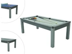 Table Transformable - Billard & Ping-pong BALTHAZAR - 213*112*81.5cm - Gris 12 Table Transformable - Billard & Ping-pong BALTHAZAR - 213*112*81.5cm - Gris -Deco.fr Soldes Boutique jeux interieur 506129