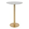 TYROL - Table Haute Ø70cm Aspect Marbré Et Pied Métal Doré -Deco.fr Soldes Boutique meuble de bar 9853009