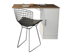 Meuble Cuisine Table Rabattable Blanc Châtaignier 8 Meuble Cuisine Table Rabattable Blanc Châtaignier -Deco.fr Soldes Boutique meuble de cuisine 10038315