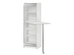 Table De Cuisine Et Meuble De Rangement Blanc Alu -Deco.fr Soldes Boutique meuble de cuisine 10038521