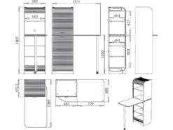 Table De Cuisine Et Meuble Rangement 5 Niches - Coloris: Wengé + Blanc 5 Table De Cuisine Et Meuble Rangement 5 Niches - Coloris: Wengé + Blanc -Deco.fr Soldes Boutique meuble de cuisine 10038571