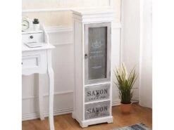 Vaisselier Armoire Bois 1 Porte 2 Tiroirs Blanc Gris 102x32x27 8 Vaisselier Armoire Bois 1 Porte 2 Tiroirs Blanc Gris 102x32x27 -Deco.fr Soldes Boutique meuble de cuisine 18431331