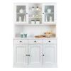 Vaisselier Bois Massif 5 Portes "Takao" 131cm Blanc -Deco.fr Soldes Boutique meuble de cuisine 19161835