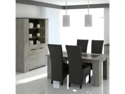 Vaisselier 2 Portes Vitrées Bois Gris/Béton - RIUCKO - L 130 X L 52 X H 190 Cm 6 Vaisselier 2 Portes Vitrées Bois Gris/Béton - RIUCKO - L 130 X L 52 X H 190 Cm -Deco.fr Soldes Boutique meuble de cuisine 19735561