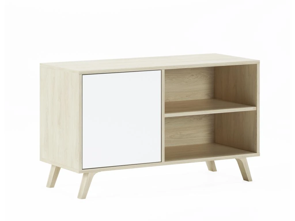 Meuble TV 100 Avec Porte A Gauche, WIND, Puccini, Porte Blanche, 95x40x57cm 1 Meuble TV 100 Avec Porte A Gauche, WIND, Puccini, Porte Blanche, 95x40x57cm