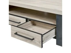 HERACLES - Meuble TV 1 Niche 2 Tiroirs Imitation Bois -Deco.fr Soldes Boutique meuble tv 10001689