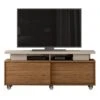 Meuble TV 150 Cm 60 Pouces Chêne Et Taupe 10 Meuble TV 150 Cm 60 Pouces Chêne Et Taupe -Deco.fr Soldes Boutique meuble tv 10002453