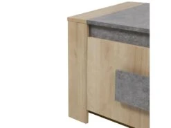 FANNY - Meuble TV 2 Portes Aspect Bois Et Pierre -Deco.fr Soldes Boutique meuble tv 10002831