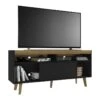 Meuble TV 55 Pouces Maxi Noir Et Chêne NOAH -Deco.fr Soldes Boutique meuble tv 10002849