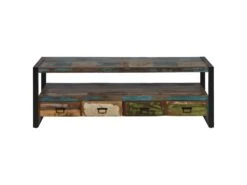 KALI - Meuble TV Bois Recyclé Et Métal Noir