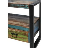 KALI - Meuble TV Bois Recyclé Et Métal Noir -Deco.fr Soldes Boutique meuble tv 10003215